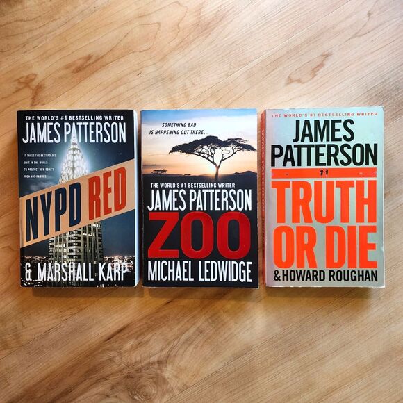 James Patterson Lot of 3 Paperback Thriller Books NYPD Red, Zoo, Truth or Die - Picture 1 of 6